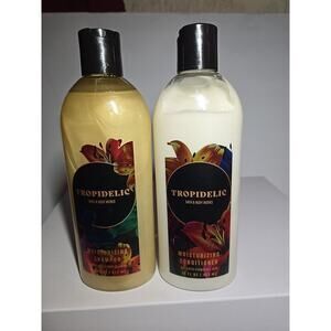 Bath & Body Works TROPIDELIC Shampoo & Conditioner 16 Fl Oz Each W/ Vit B & Aloe